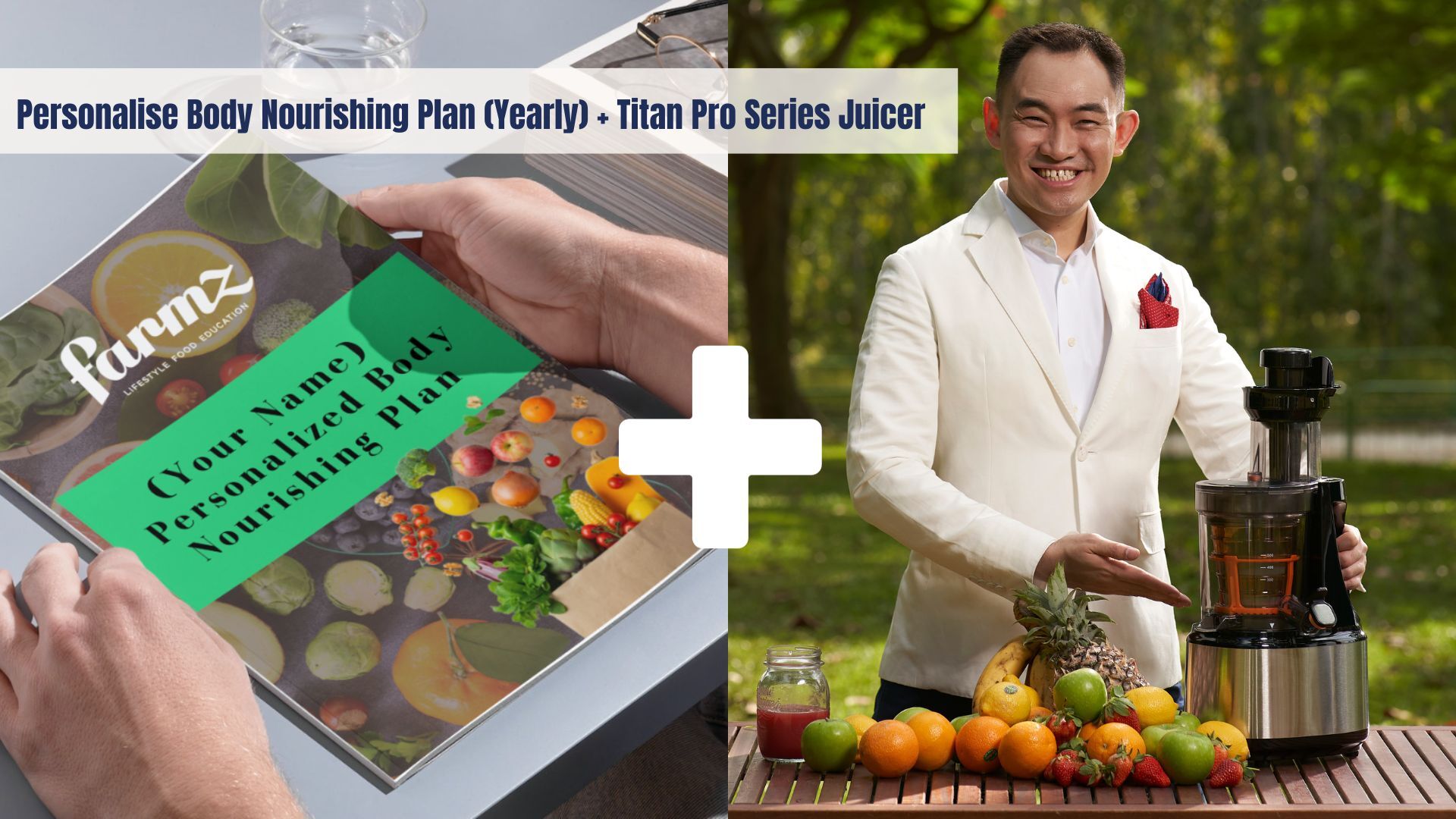 Personalised Body Nourishing Plan: Yearly Subscription + Titan Pro Series Juicer