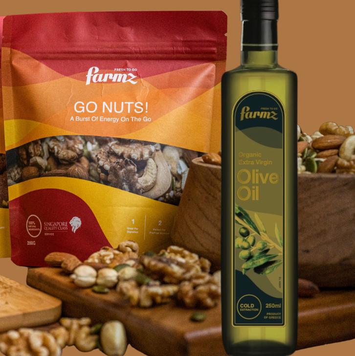 Weight Gain Bundle Deal: 500g Healthy Organic Mixed Nuts + Farmz Olive Oil